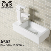 Ovs Lavabo de pared cuadrado de tamaño pequeño